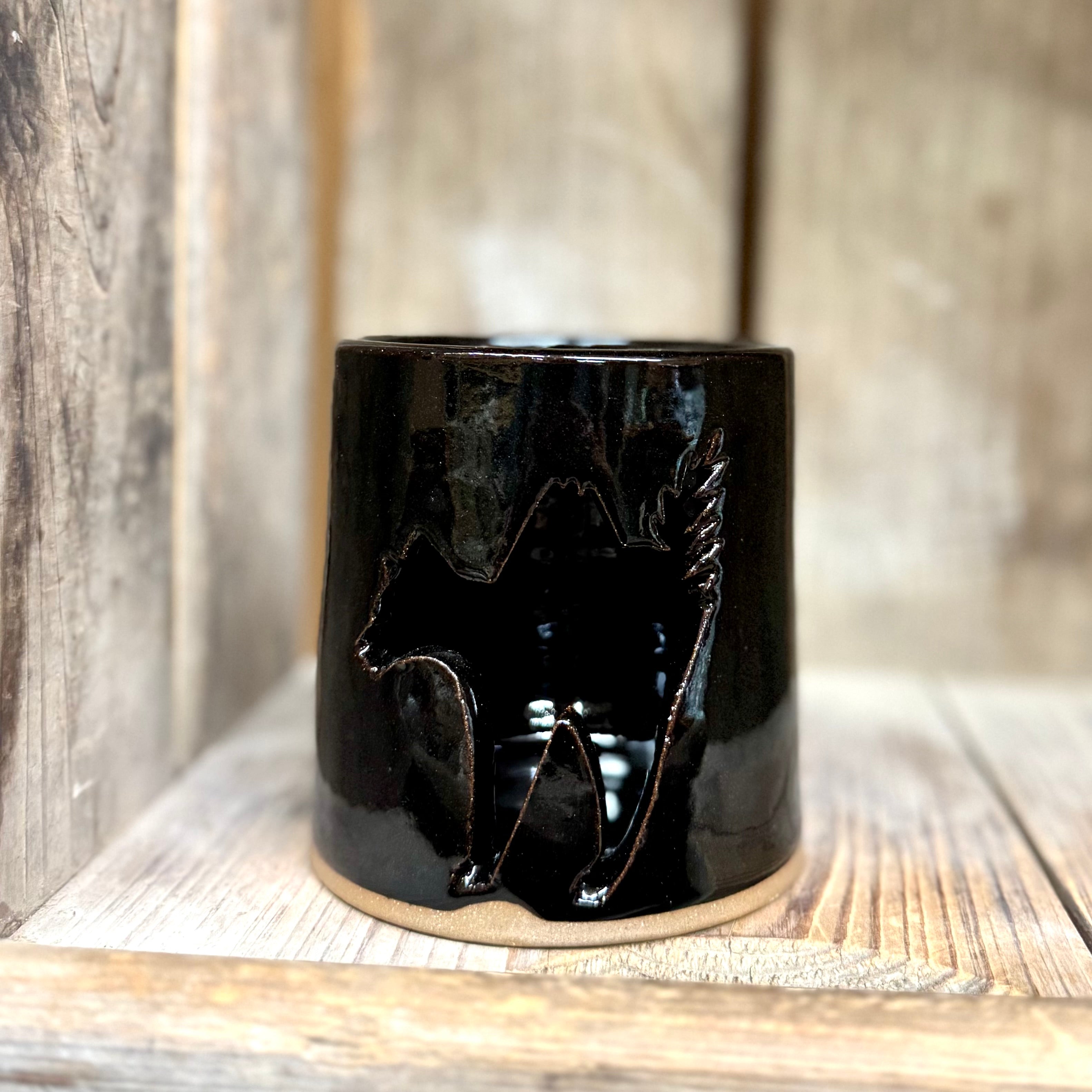 Spooky Cat Luminary {Shiny Black}