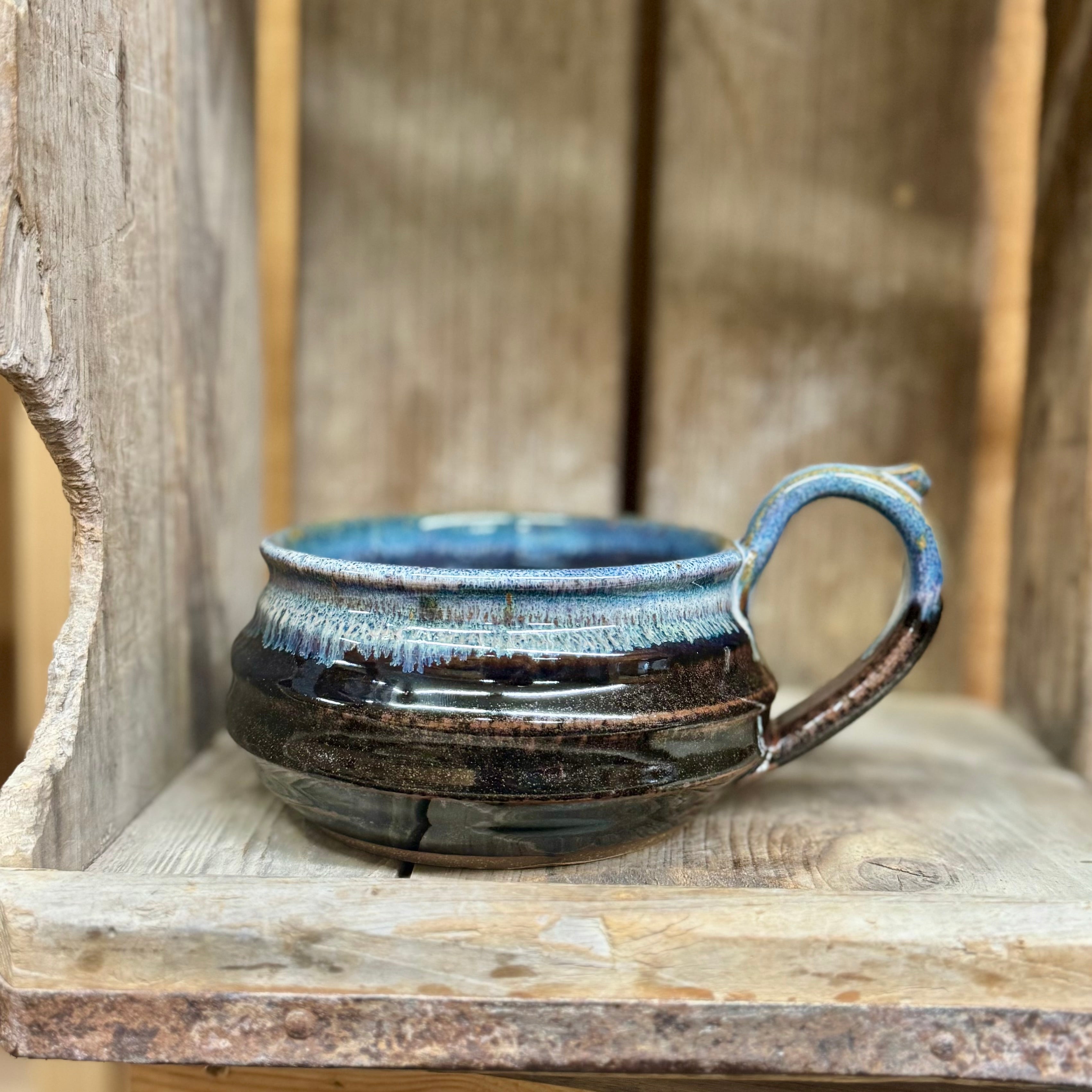 Stackable Ridged Soup Mug {Denim}