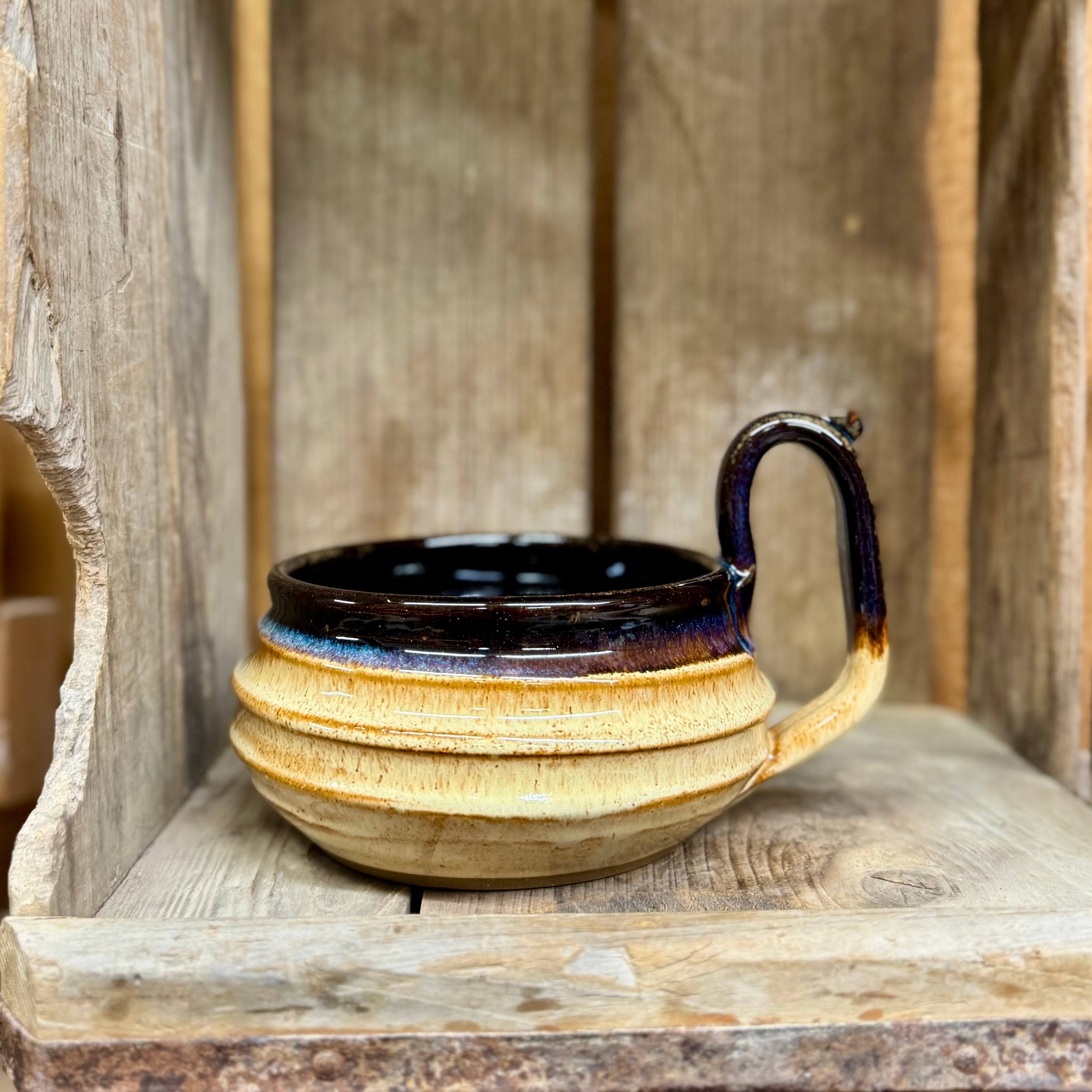 Ridged Soup Mug {Sunflower}