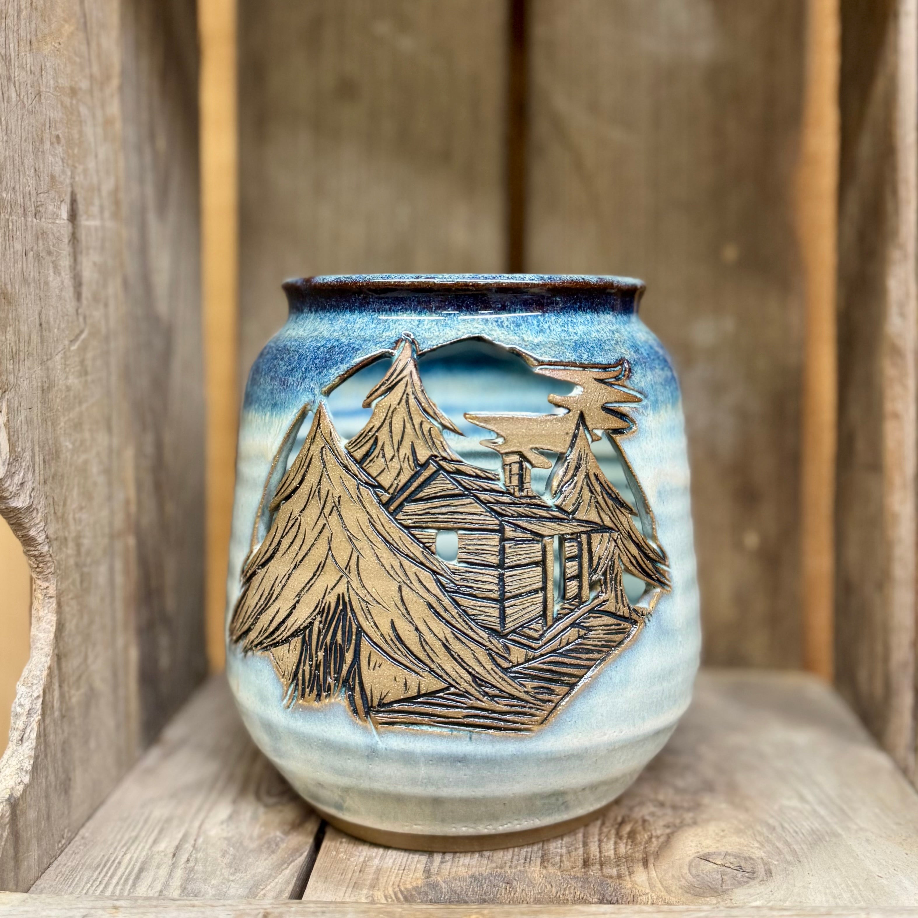 Cabin Luminary {Robins Egg Blue}